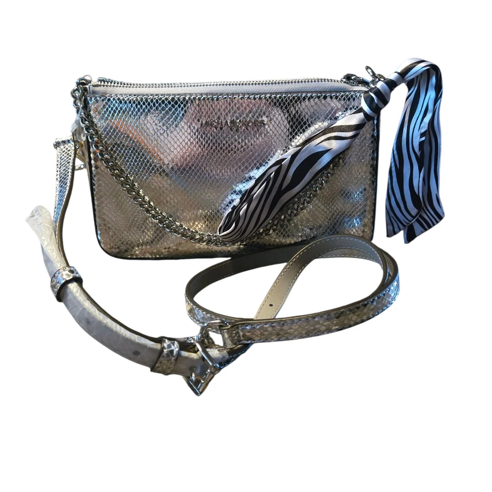 Michael Kors Silver Crossbody Bag